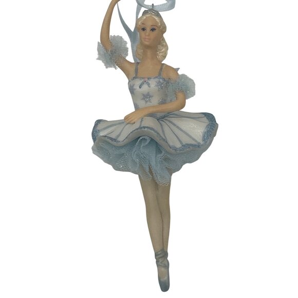 Hallmark Ornament Barbie 2002 Snowflake Nutcracker Blue Tutu Ballerina Vtg - Picture 1 of 5
